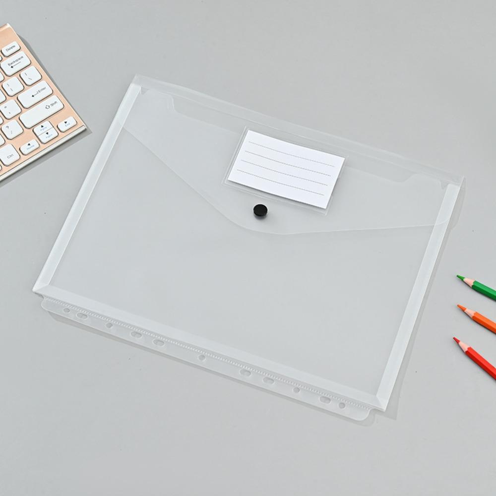 

6 pcs Perfect PP Binder Folders Clear A4 Punched Pockets Large-Capacity Loose Leaf Label Loose-Leaf Home Office