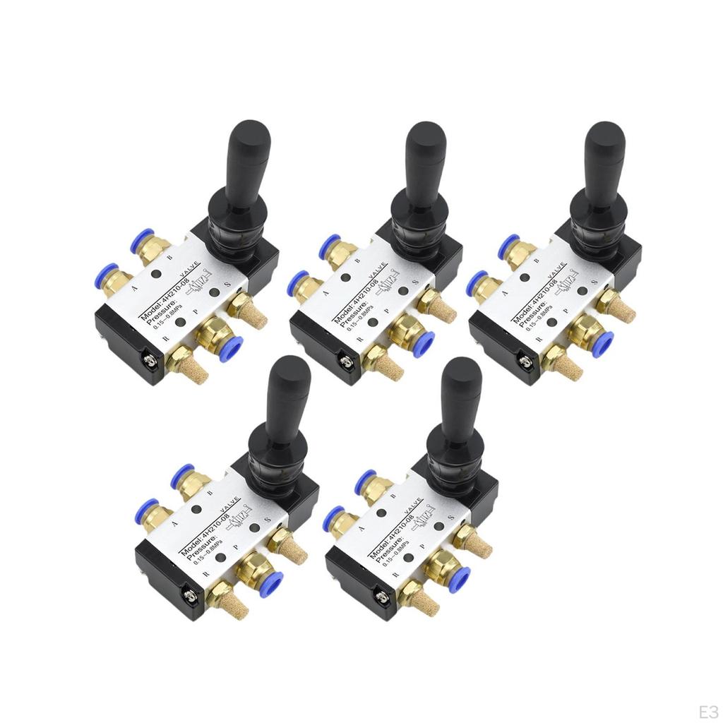 Pneumatic Manual Control Valve 1/4" Thread Accurate Smooth, Leakpoof, Good Sealing,