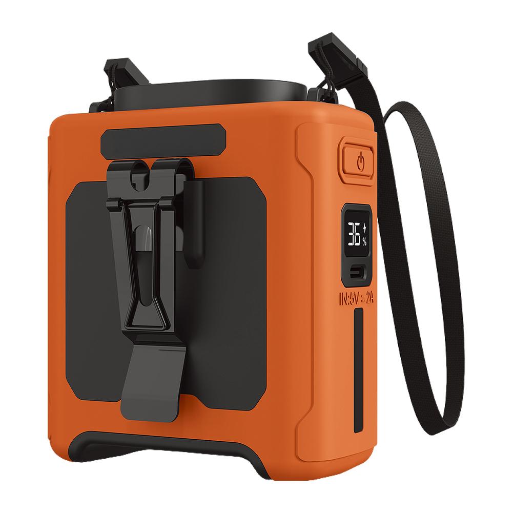 Portable Waist Fan LED Lighting Wearable Personal Fan Brushless Motor Belt Personal Cooling Fan for Sports Cooking Outdoor Work