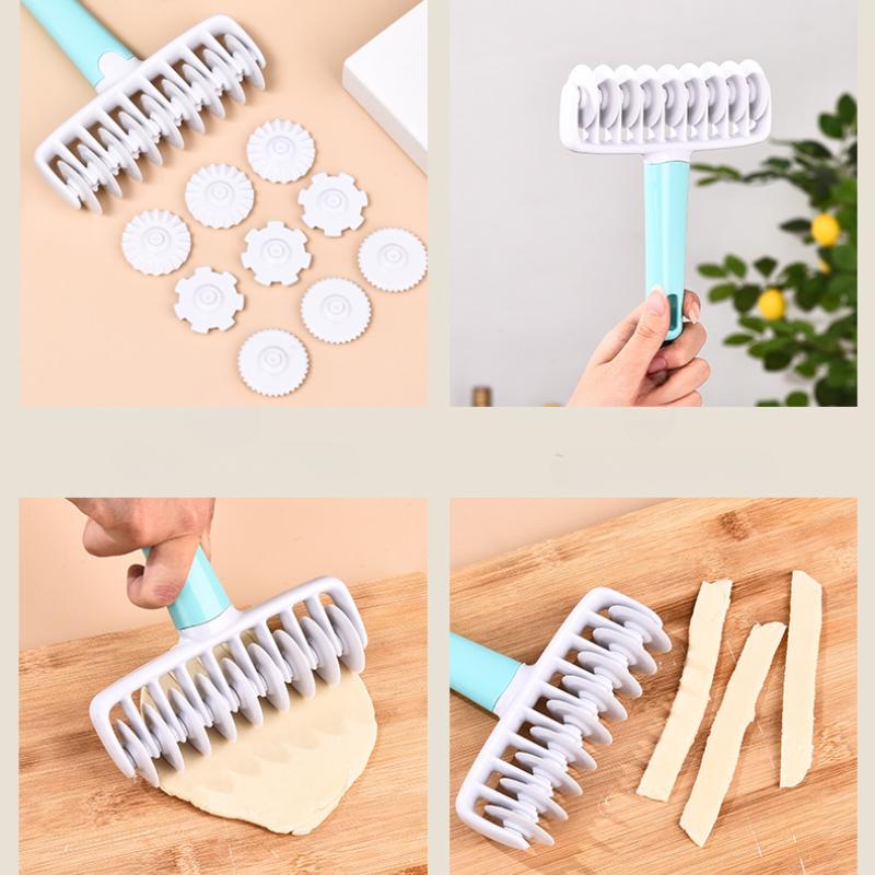 1 Stück Rollerset Backwerkzeuge Rollmesser Kuchen Fondant Werkzeuge Keks Prägemodell Pizza Prägemodell