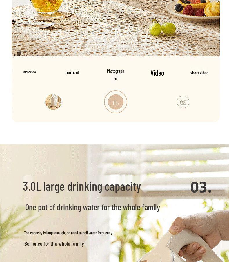 Smart Electric Kettle with Food-Grade Stainless Steel - Keep-Warm Feature, Water Boiler Function.