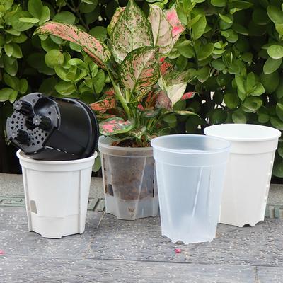White Watering Plant Pot Plastic Flowerpot Planter with Drainage Holes Absorbing Flowerpot Indoor Outdoor Plants Garden Tools