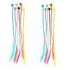 SaveSooo Kids' Braided Hair Extensions, Braid Clips, Kids' Hair Accessories, Kids' Hair Clips, Wigs, Braided Wig Clips (6 Colors, 2 of Each Color)