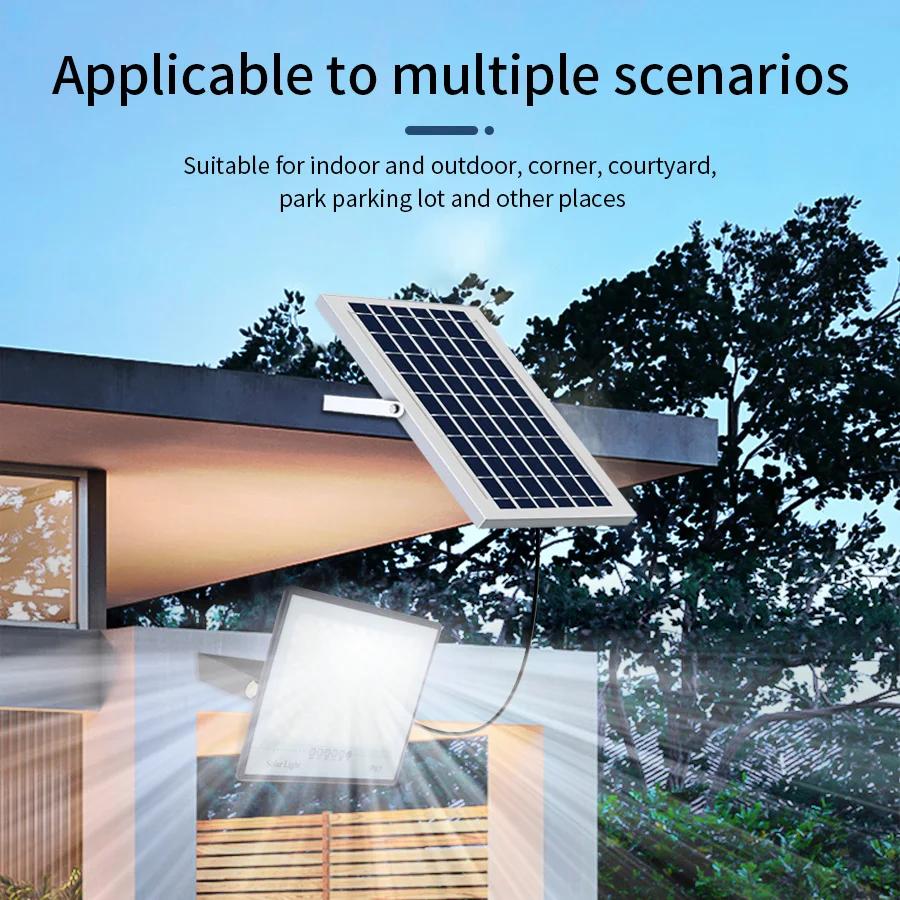 Outdoor Solar Light 72/128/200leds Spotlights Solar Lights Waterproof Remote Control Solar Wall Lamp Street Garden Sunlight