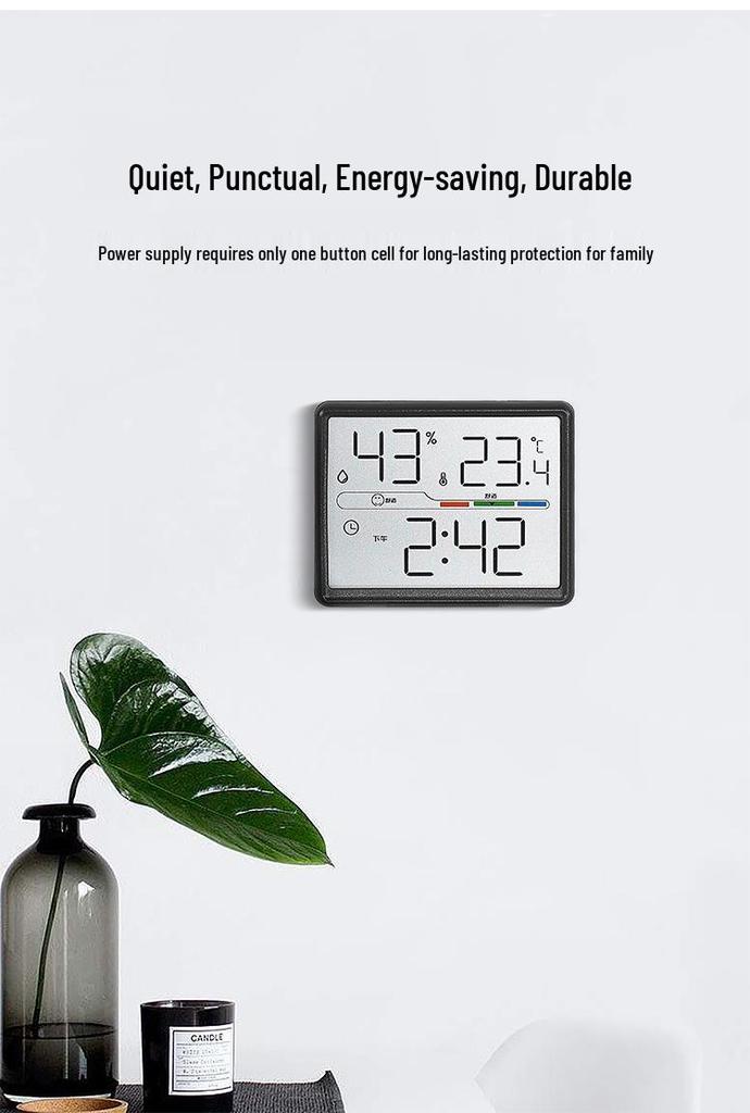 Chinese Magnetic Clock with Temperature & Humidity Display - Model 802