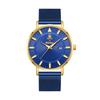 YaLaLuSi Brand Casual Men's Quartz Watch Green Disk Gold Mesh Belt Business Fashion Quartz Watch Simple Atmosphere Trend Watch