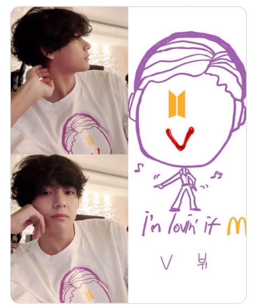 [USED] BTS V McDonald's T-shirt, size L, official