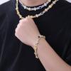 Minimalist Square Zircon Pendant Necklace Men Women Gold Plated Copper Chain Daily Wear Fashion Jewelry