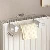 Compact Radiator Towel Hanger 30cm White Steel Bathroom Organizer Space Saving Easy Mount No Drilling Required Heat Resistant for 0.3-2m Heaters