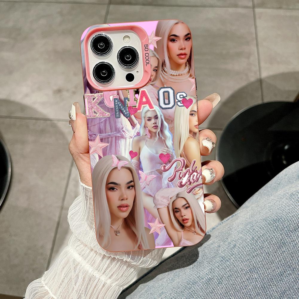 Kenia OS Mobile Cell Phone Case for iPhone 17 16 15 14 13 12 11 X XR XS 8 7 Air Pro Max Plus Translucent Pink Colorful Cover