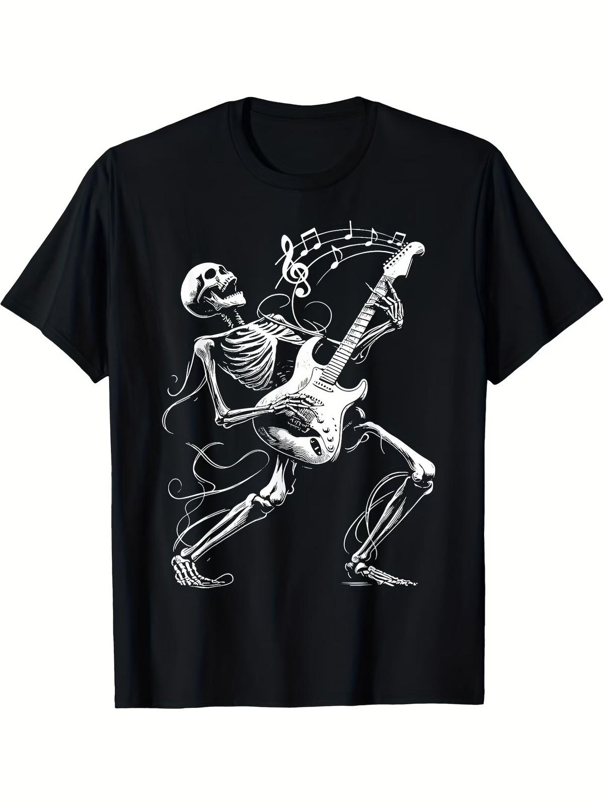 Skeleton Guitarist Graphic T-Shirt S