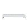 KD - Sommier 80x200 cm Tapissier dhoussable housse lavable Blanc Pieds en 20 cm 13 Lattes - anna- revetement Tissu Polyester