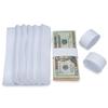 300Pcs Money Bands Bundles Self Sealing Professional Durable White Blank Paper Cash Straps Wrappers Supermarket Accountant Bank Supplies