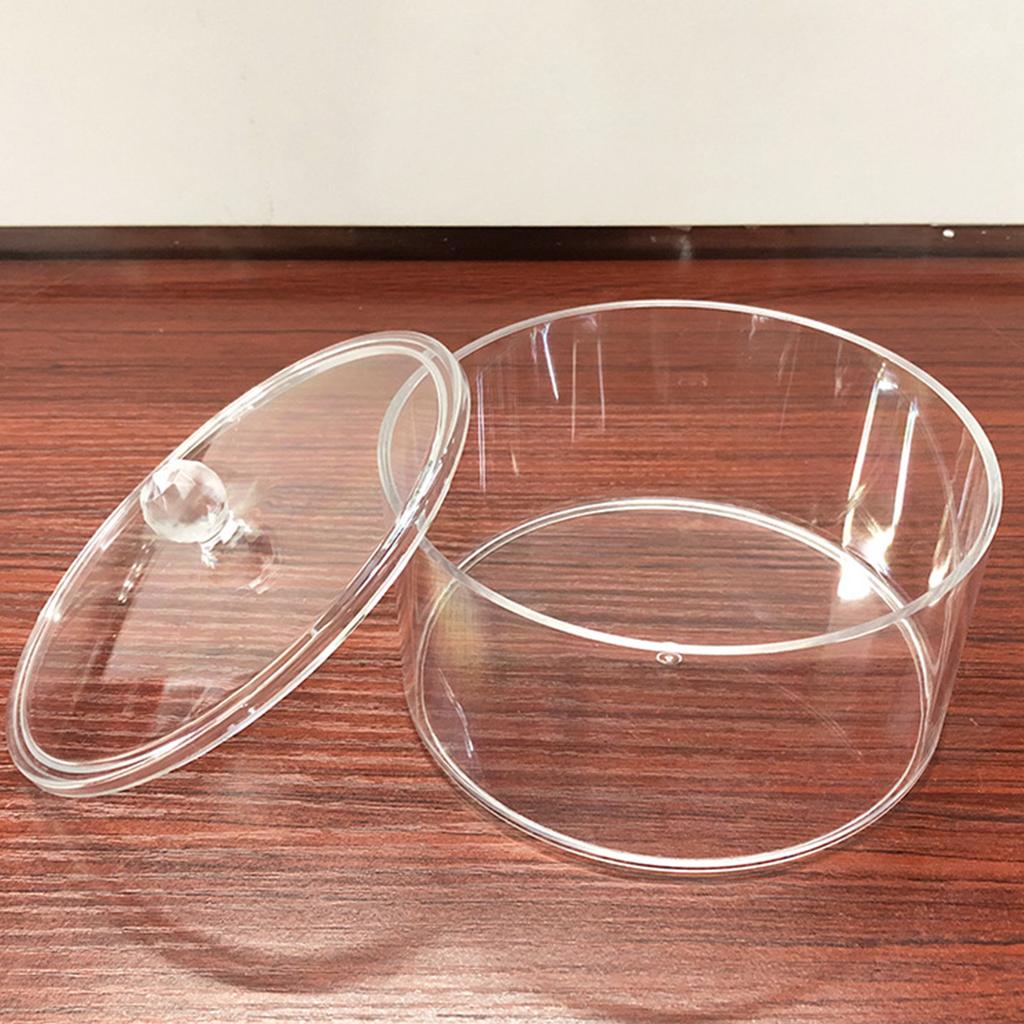 Acrylic Clear Round Storage Box Stackable Belt Rack Display Holder for Watch Jewelry Cosmetics Bracelets Rings Craft Toys Ties