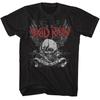 Skid Row Skull and Wings Black Adult T-Shirt