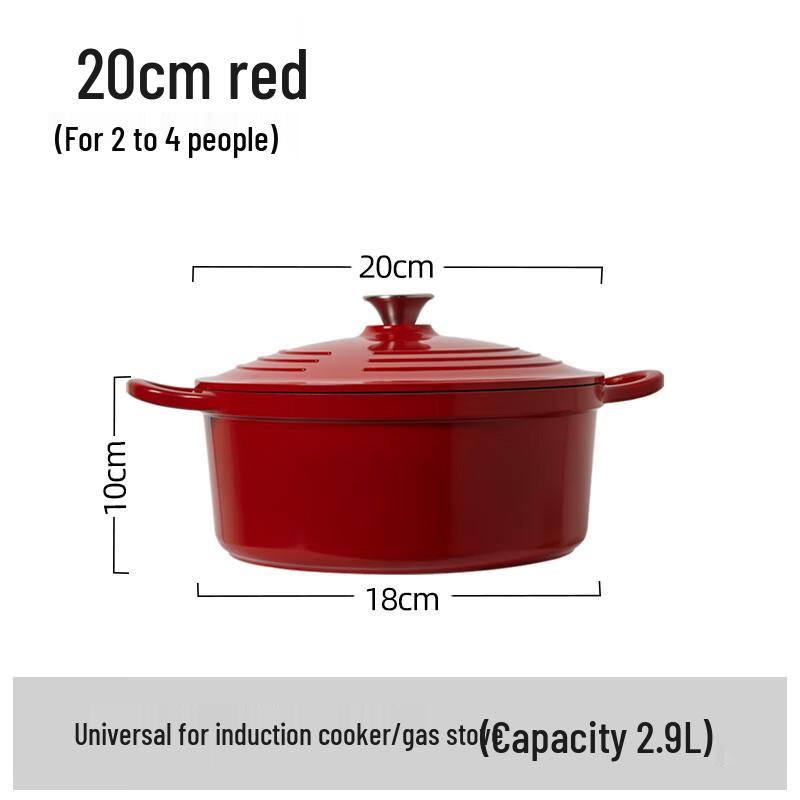 MINGJUE 20cm Universal Non-stick Enamel Pot
