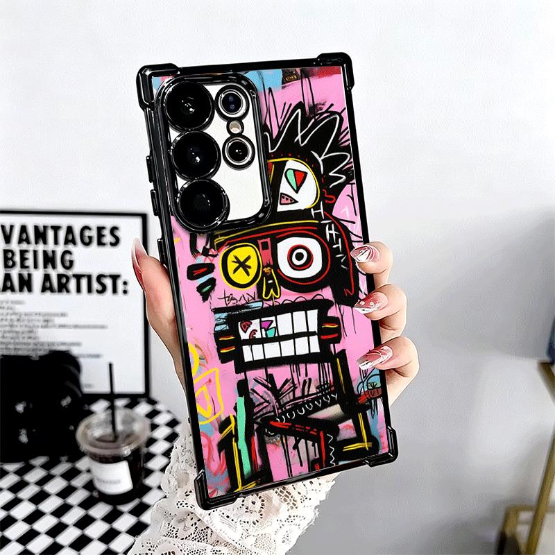 Graffiti Fashion Art Soft Phone Case For Samsung Galaxy S26 Ultra S25 Edge S24 FE S23 Plus S22 S21 + S20 Plating Anti-Fall Funda