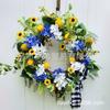 Artificial Lemon Peony Wreath Wall Hanging Decor Door Home Festival Party Decoration