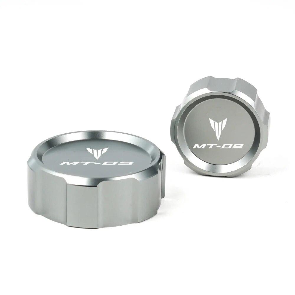 For Yamaha MT09 MT-09 SP TRACER 9/GT CNC Aluminum Front Rear Brake Fluid Reservoir Cap Cover With LOGO