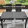 Foldable Seating Group For 6 People 1 Table Plus 6 Chairs Garden Furniture Set Seating Set Aluminum Mesh Black