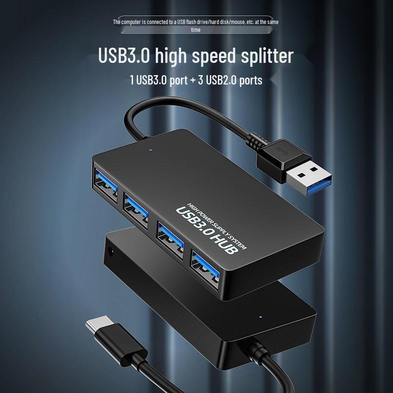 Ultra-Thin 4-Port USB 3.0 High-Speed Splitter Hub