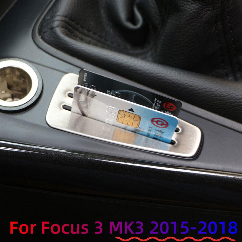 Car Gear Shift Panel Cover Fit for Ford Focus MK3 2015-2018 AT LHD Card Slot Protection Sticker Trim Decoration Accessories