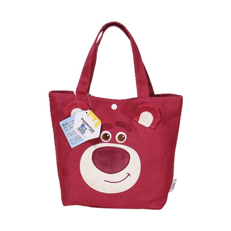 Disney Lotso Stitch Cloth Velvet Shoulder Bag Cartoon Handbag High-capacity Gift Spacious Interior And Cute Cartoon Design Lotso Handbag
