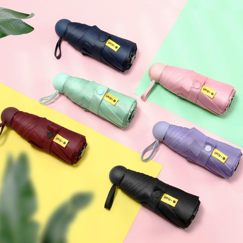 

Складна капсульна парасолька 1 шт., компактна портативна парасолька на вулиці, сонцезахисна парасолька Six-bone umbrella синій