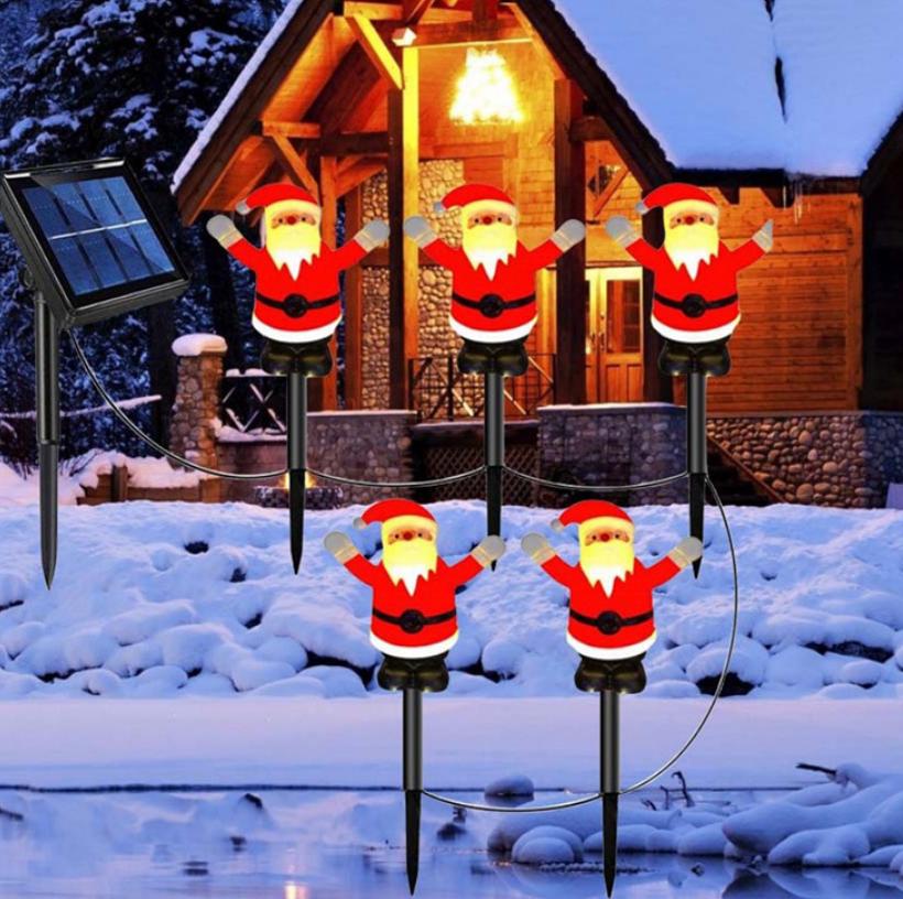 2025 Solar Christmas Garden Lights Halloween Decorative Ground Inserted Lights Festival Decorative Ambient Lights