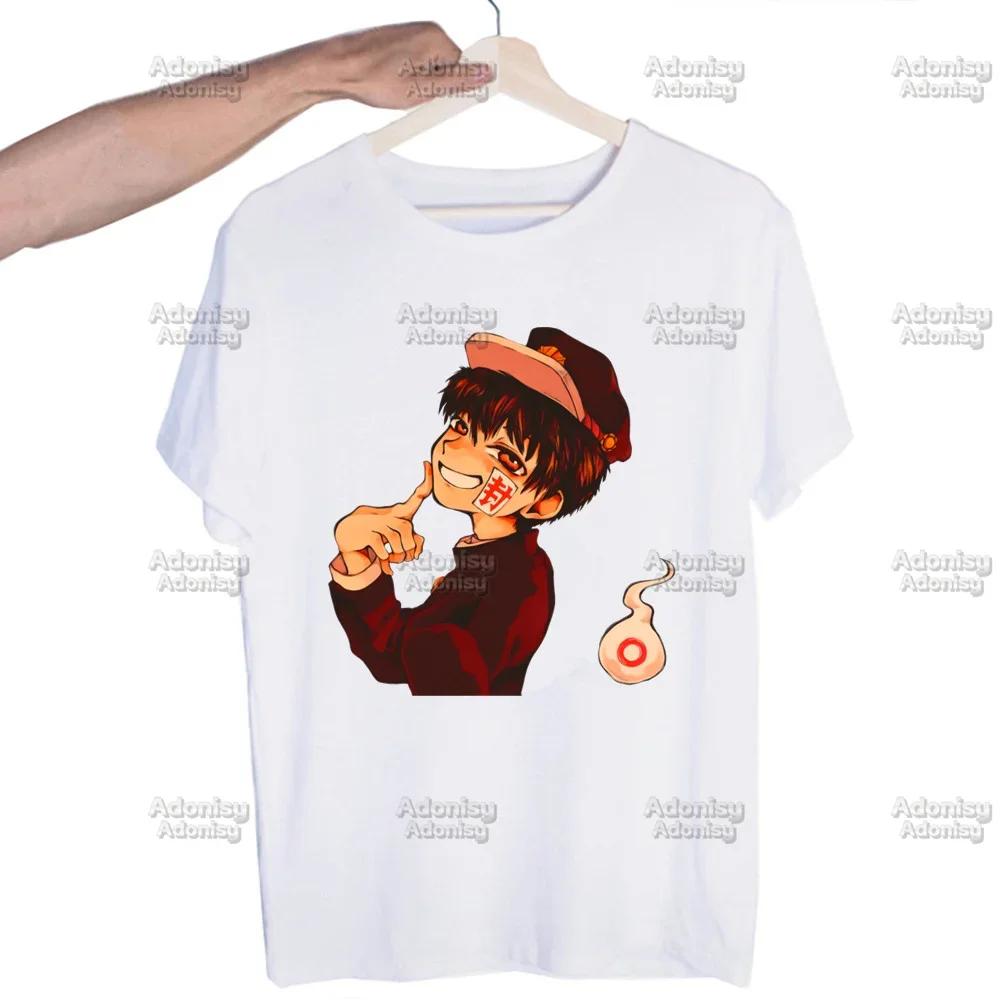 Hanako Kun Mens Harajaku Clothing Summer Streetwear Casual Loose Print Tee Short Sleeve Tops