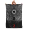 Super Soft Bereserk Guts Throw Blanket Fleece Flannel Lightweight Japan Anime Bed Blanket Cozy Plush Blankets