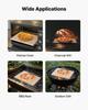 Pizza Stone, 508 X 355 Mm Rectangular Cordierite Pizza Stone, Extra Large Baking-Stone with PP Scraper, 17 Mm Thick Heat-Resistant Cordierite, for