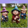 Hand-painted Resin Halloween Witch Figurines Decorative American Style Ornaments
