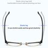 Men's Flat Glasses Retro Rice Nails Half-frame Anti-blue Glasses