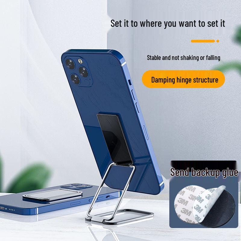 Ultra İnce Metal Katlanabilir Taşınabilir Masaüstü Telefon Halka Tutucu