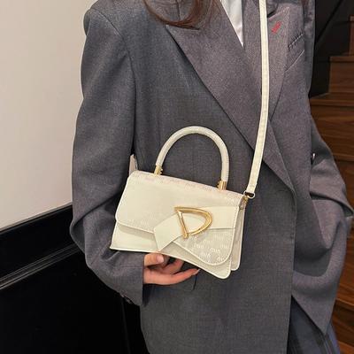 Mode Licht Luxus Neu Beliebt Retro Lässig Einfarbig Tragbar Schulter Umhänge Kleine Quadratische Tasche