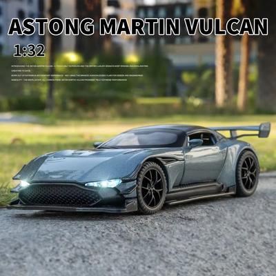 New 1:32 Aston Martin VULCAN Sports Car Simulation Diecast Metal Alloy Model Car Sound Light Pull Back Collection Kids Toy Gifts