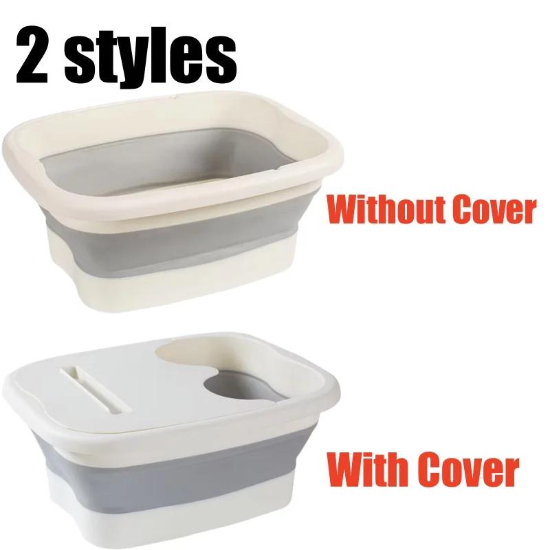 Cubo Plegable para Remojar los Pies, Cuenca para Remojar con Masaje de Pies, Bañera de Sauna Doméstica, Bañera para Pedicura, Accesorios para la Salud