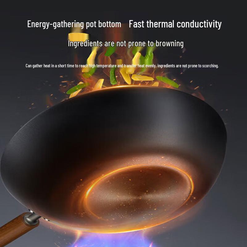 KOBACH Titanium Cast Iron Wok