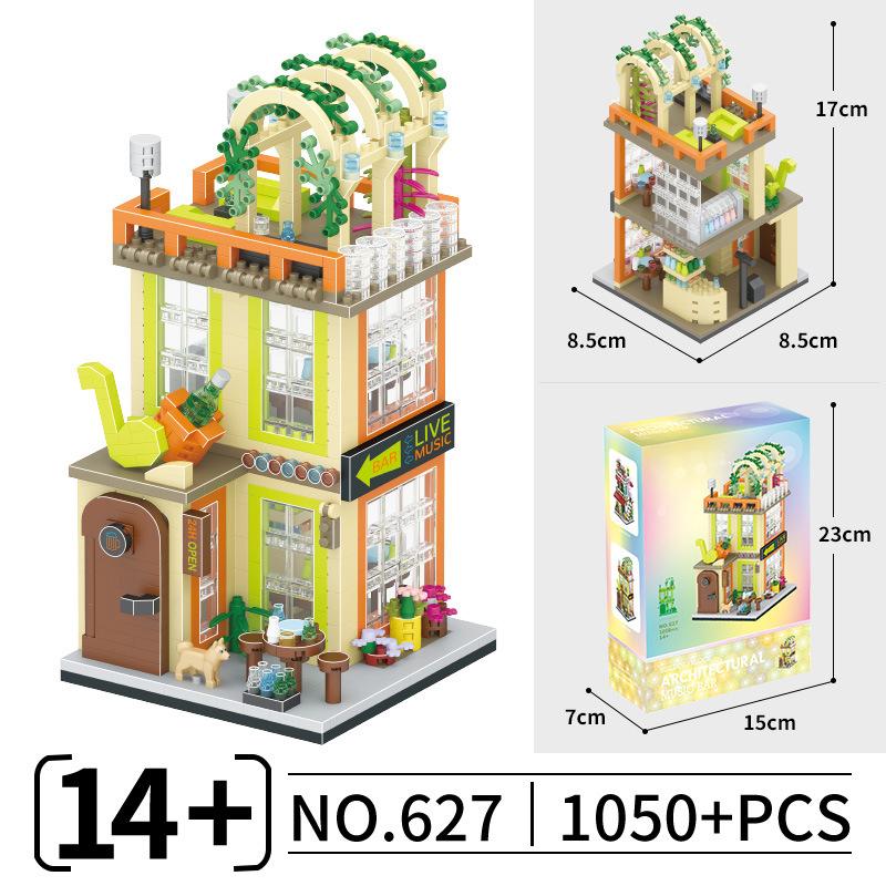 tree house moc building blocks toys for children girl 6 to 10 year old  flower shop moc street view building blocks adults brick