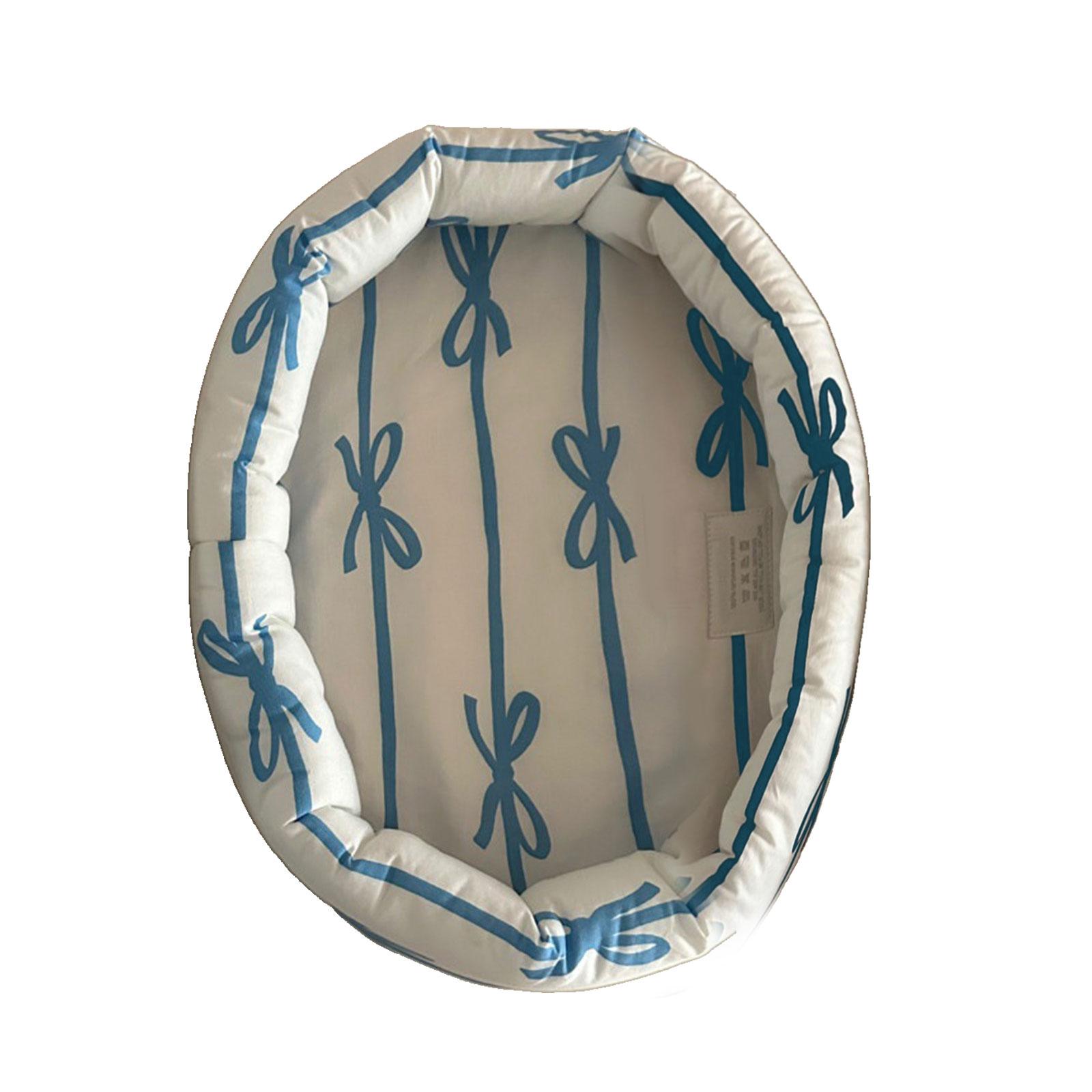 Элегантная корзина для хранения с бантом в виде бабочки модный аксессуар для организации мелких предметов в доме и офисе для ежедневного использования синий 1243₽