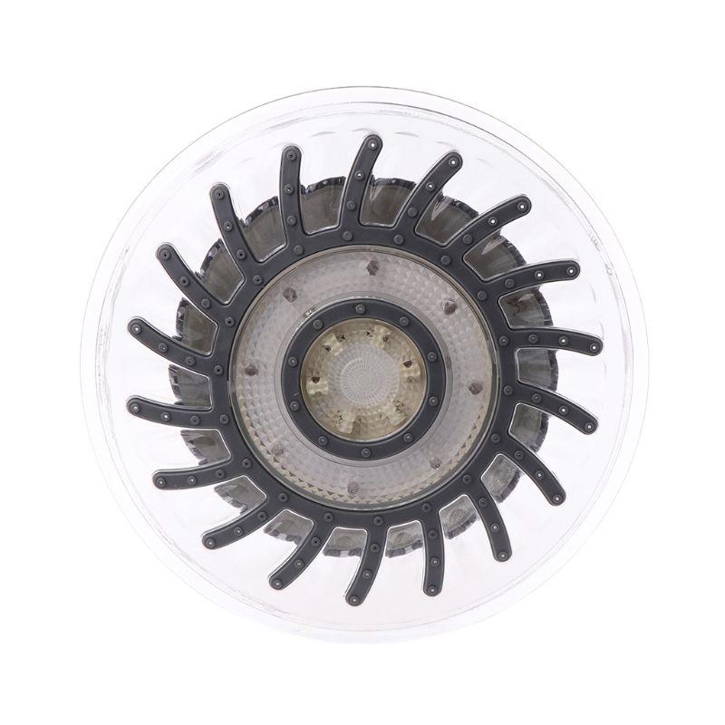 20,3 cm Badezimmer, 7 Farben, automatischer LED-Lichtwechsel, runder Duschkopf, Badewanne, Regenfall