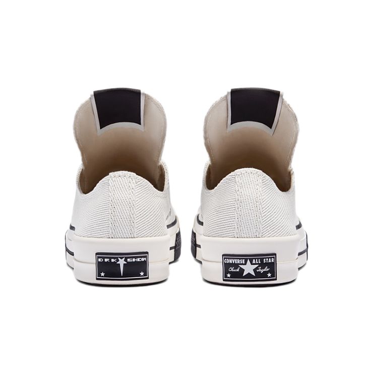 Converse Rick Owens X TURBODRK Chuck 70 Low Lily White Unisex Sneakers Egret Black 172345C