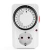 24 Hour Segment Timer Switches Plug Socket for Home Security and Energy Saving, Controls Appliances Up To 3120W