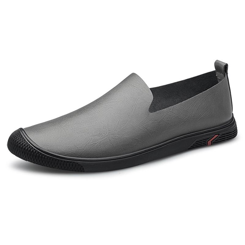 Men s Cowhide Slip-on Sandals: Breathable, Large Size, Flat Sole for Spring/Summer 37