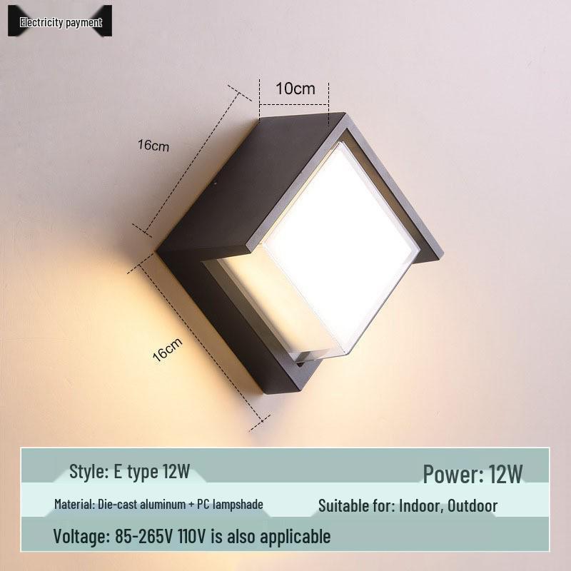 

Waterproof Minimalist LED Wall Light with Smart Sensor for Outdoor Use Warm Light (3000K)