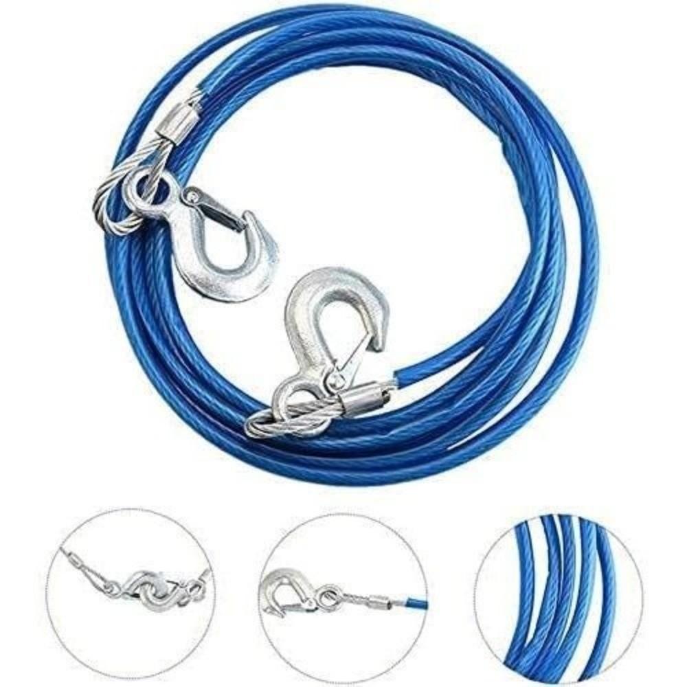 Steel Trailer Rope Wear Resistant Steel Wire Traction Roping Emergency Rope Car Rescue Tool