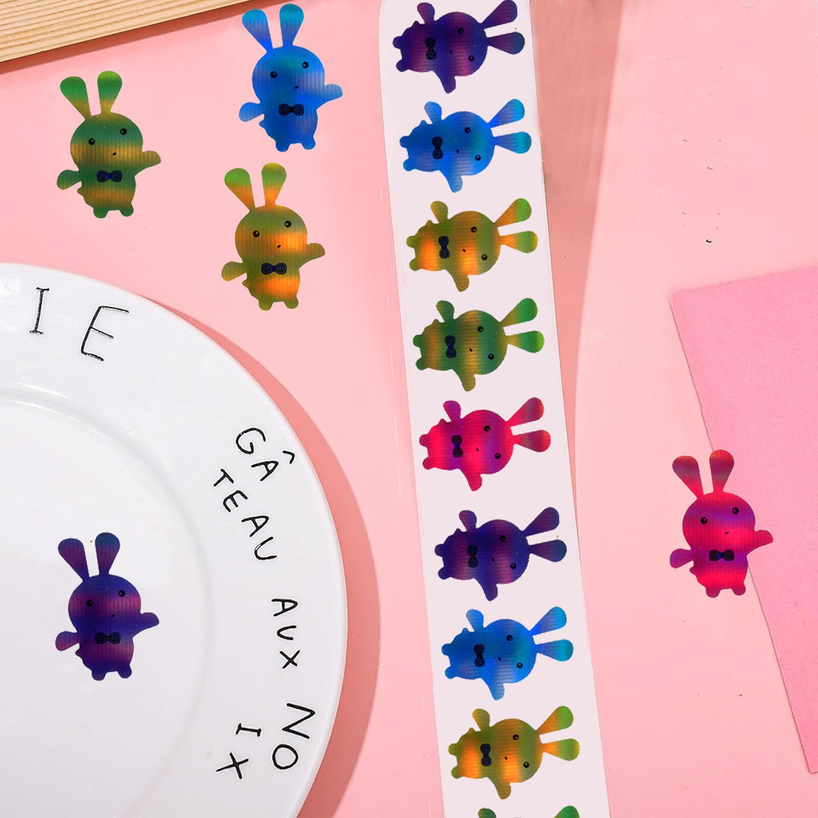 500 листов/рулон пасхальных наклеек, наклейки, мультяшные кролики, пасхальные яйца, милые награды, детские маленькие свежие наклейки-этикетки One Size