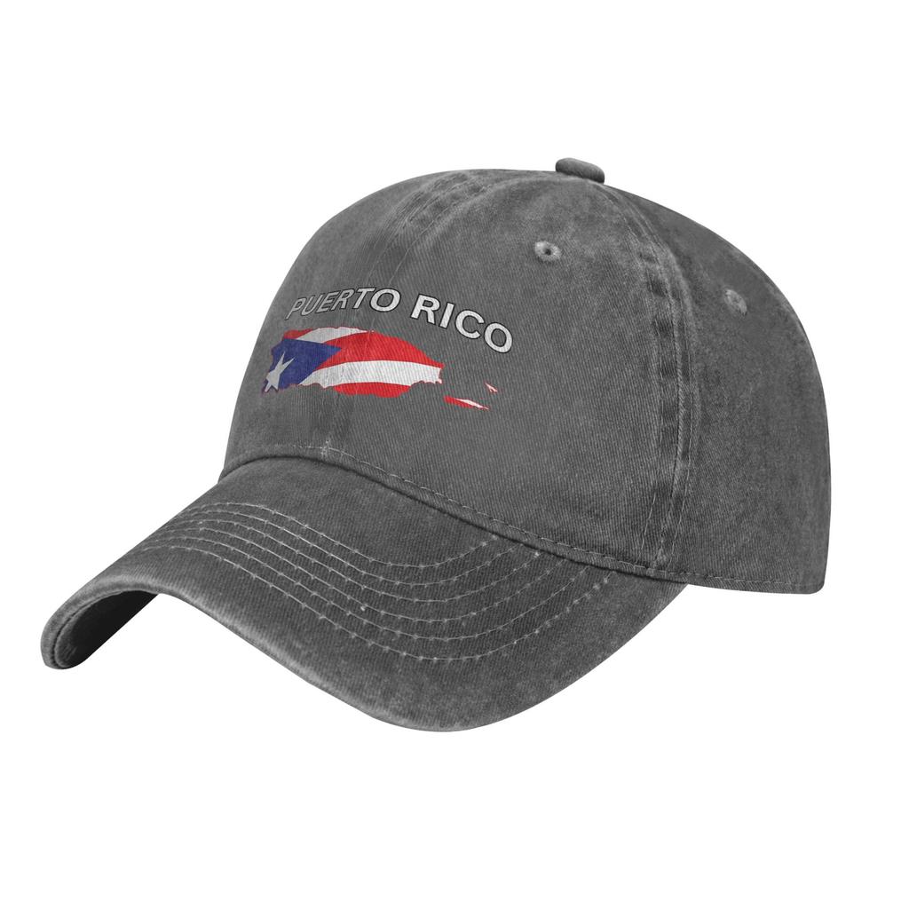 Classic Puerto Rico Flag Map Baseball Cap Unisex Style Distressed Washed Snapback Hat  Outdoor All Seasons Travel Gift Caps Hat