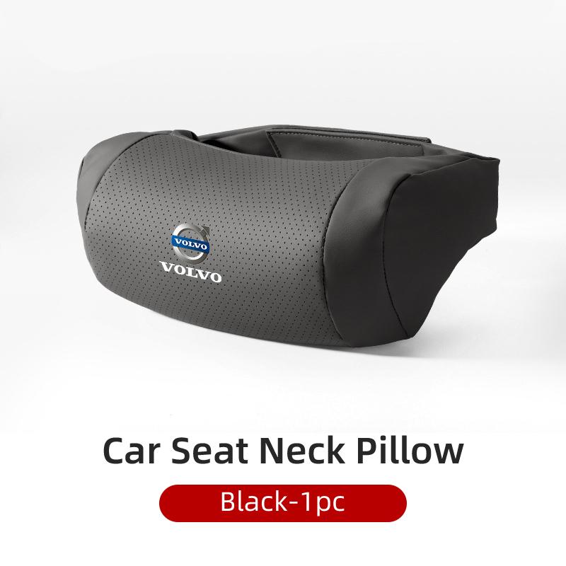 Car Seat Headrest Pillow Cushion Leather Head Neck Protector For Volvo XC60 S60 V40 V50 V60 XC40 V70 XC90 V90 S90 S80 Polestar